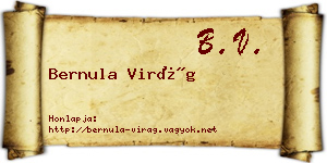 Bernula Virág névjegykártya