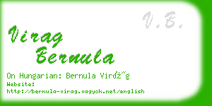 virag bernula business card